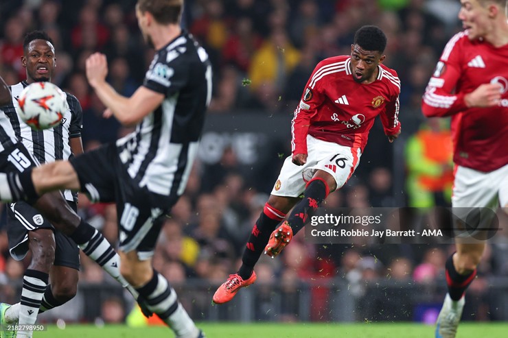 Amad Diallo ghi 2 bàn giúp MU có 3 điểm đầu tiên ở Europa League