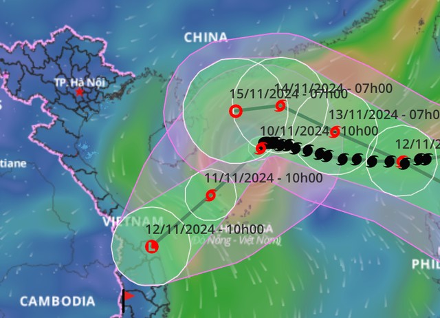 Bão Toraji mạnh cấp 11 tiến vào Biển Đông, trở thành cơn bão số 8