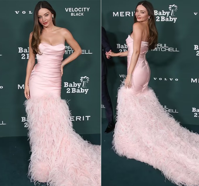 Miranda Kerr pronkt met haar slanke figuur na de geboorte van haar vierde soort. Foto: BEI