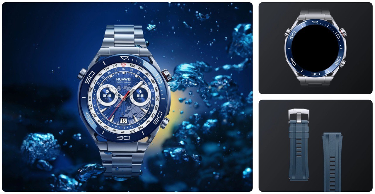 Huawei Watch Ultimate có khung viền chế tác từ kim loại lỏng zirconium và mặt kính sapphire chống xước.