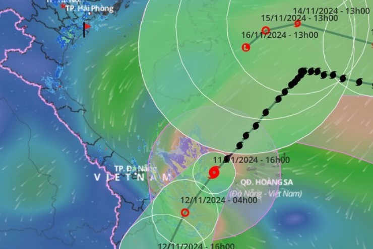 Bão số 7 đổ bộ các tỉnh từ Quảng Ngãi đến Phú Yên trong đêm 11-11