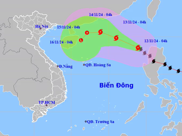 Bão Toraji hoành hành Biển Đông, trở thành cơn bão thứ 8 trong năm