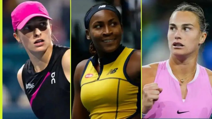 Swiatek, Gauff, Sabalenka (từ trái qua) là ba ngôi sao đơn nữ nổi bất nhất 2024 cả về thi đấu lẫn kiếm tiền