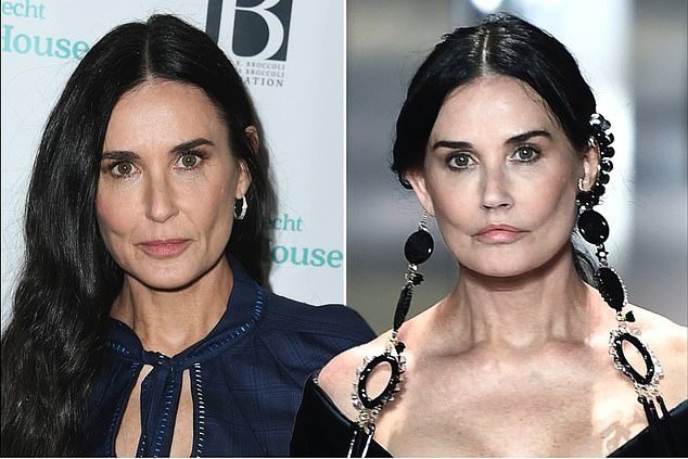 Demi Moore từng gây xôn xao vì gương mặt khác lạ, nghi phẫu thuật thẩm mỹ hỏng.