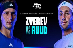 Video tennis Zverev - Ruud: Bản lĩnh tie-break, vé bán kết đến gần (ATP Finals)