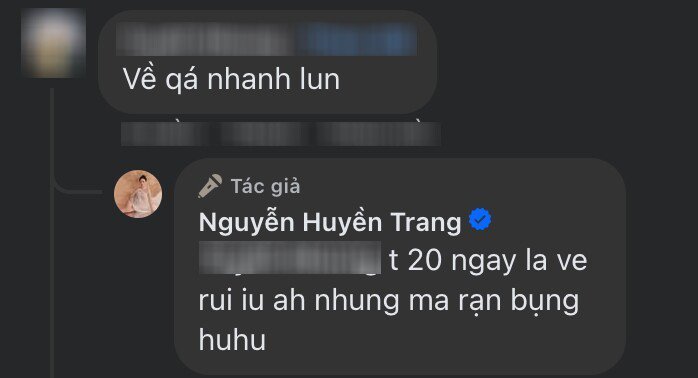 Song, dù Huyền Trang&nbsp;chỉ cần 20 ngày để lấy lại hình thể thời chưa bầu bí, nhưng kết quả để lại sau sinh con là những vết rạn trên bụng nữ diễn viên.