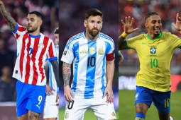 SAO Paraguay "ngả bàn đèn" làm lu mờ Messi, Raphinha sút phạt thần sầu