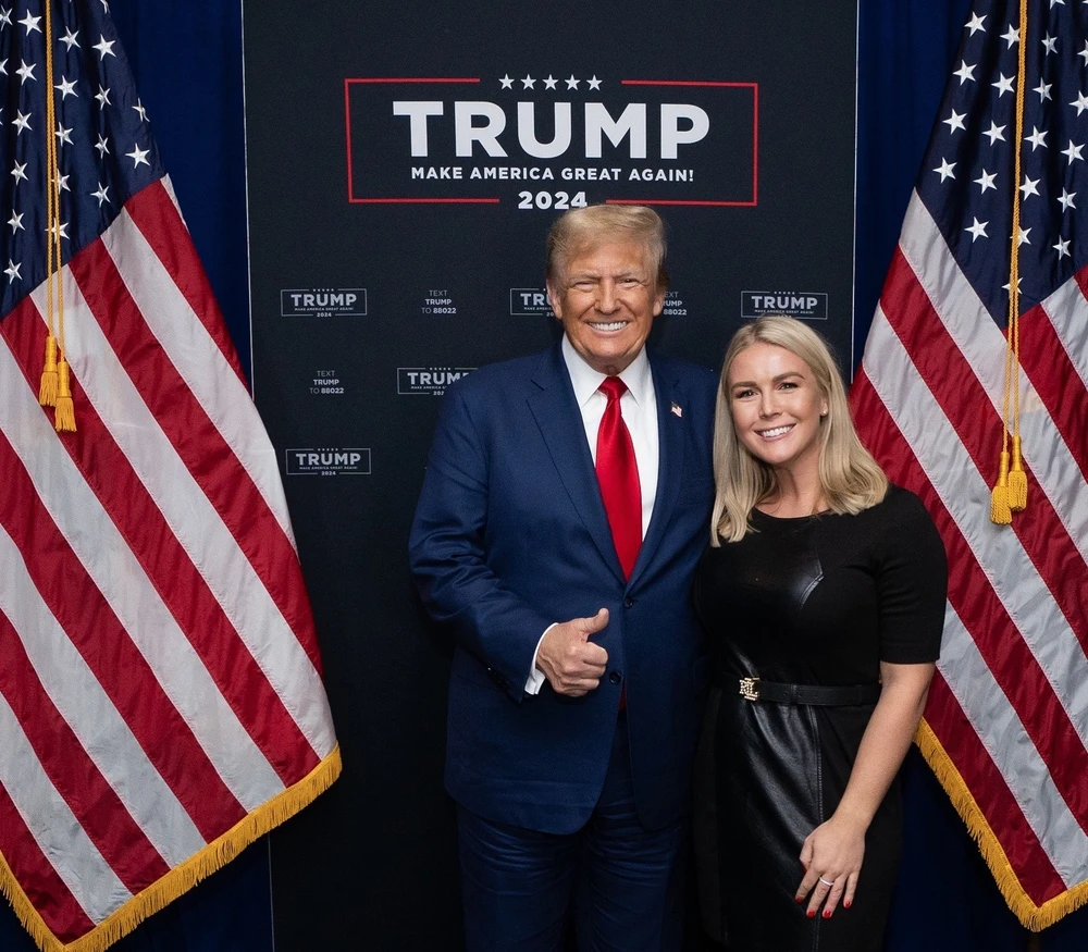 Cô Karoline Leavitt và ông Donald Trump. Ảnh: FACEBOOK