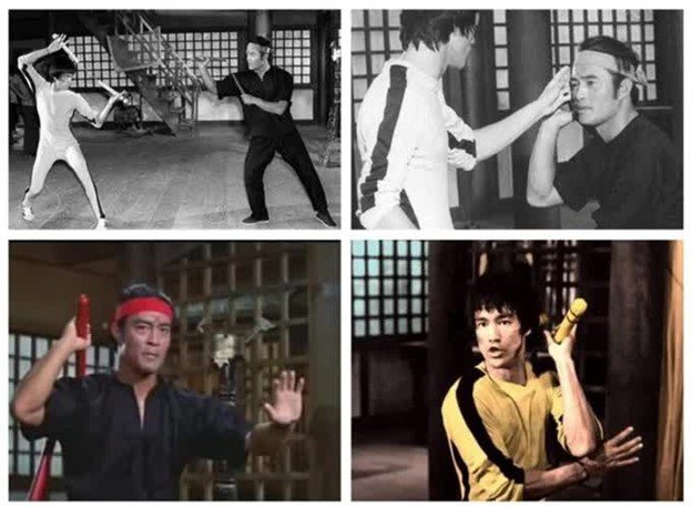 Lý Tiểu Long và Dan Inosanto trong bộ phim "Game of Death" (Tử Vong Du Hý)