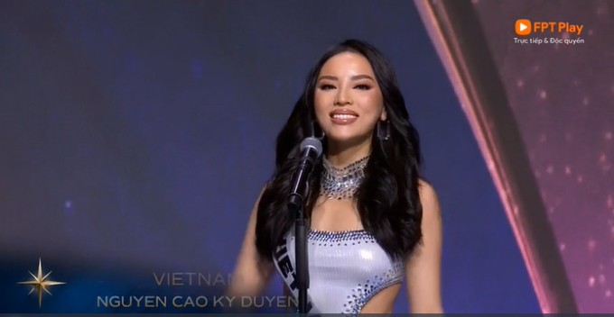 Cơ hội và thách thức với Kỳ Duyên ở Miss Universe 2024 3 Hoa hậu Kỳ Duyên trên sân khấu chung kết Miss Universe.