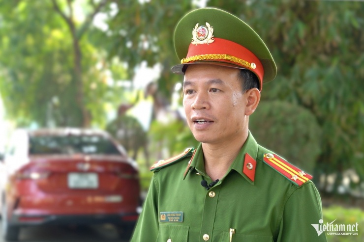 Trung tá Lưu Hồng Thanh, Phó Hiệu trưởng Trường Giáo dưỡng số 2 (thuộc Cục Cảnh sát quản lý trại giam, cơ sở giáo dục bắt buộc, trường giáo dưỡng - Bộ Công an). Ảnh: Thanh Hùng.