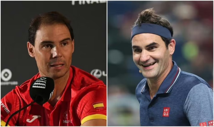 Nadal (bên trái) không trách Federer (bên phải) vắng mặt