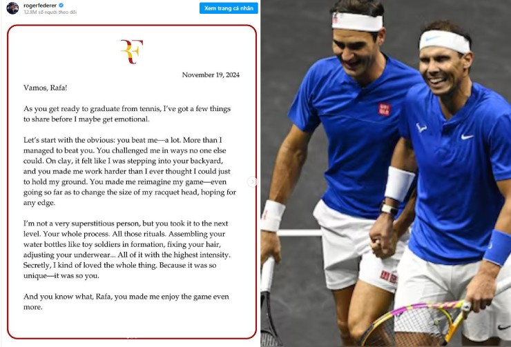 Federer nhắn gửi Nadal trước Davis Cup