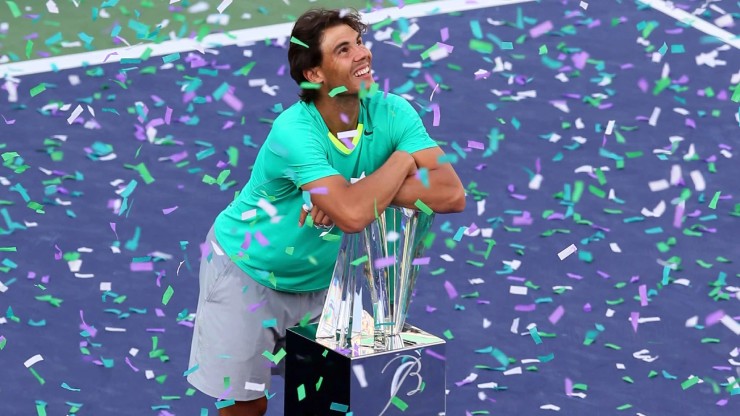 Nadal giành chiến thắng tại BNP Paribas Open ở Indian Wells, 2013. (Michael Heiman/Getty Images)