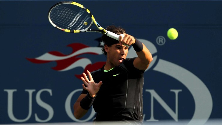 Nadal trên con đường giành chức vô địch US Open 2010. (Al Bello/Getty Images)