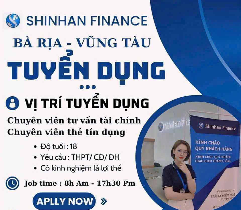 Shinhan Finane Bà Rịa Vũng Tàu Tuyển Dụng Nhân Viên Văn Phòng - 4