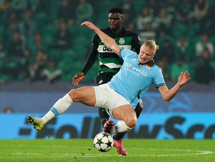 Diomande từng khiến Erling Haaland "tắt điện" trong trận Sporting Lisbon thắng Man City 4-1 ở Champions League đầu tháng 11