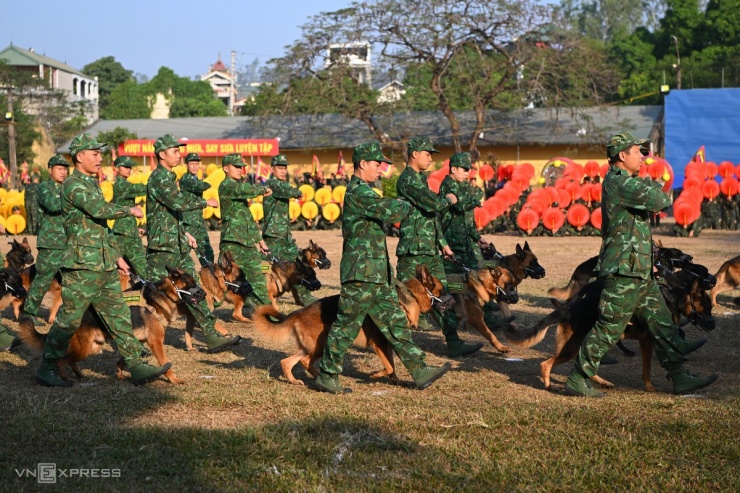 Trình diễn đặc sắc tại triển lãm Quốc phòng quốc tế Việt Nam 2024: Đội hình quân khuyển và đặc công biểu diễn ấn tượng