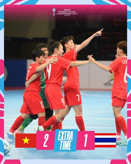 Các cô gái Việt Nam xứng đáng là "nữ hoàng" futsal Đông Nam Á. Ảnh: CTP