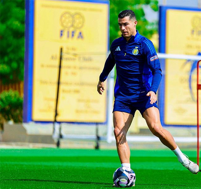 C. Ronaldo trở lại tập luyện cùng Al Nassr sau loạt trận UEFA Nations League cùng tuyển Bồ Đào Nha. Ảnh: Instagram C. Ronaldo