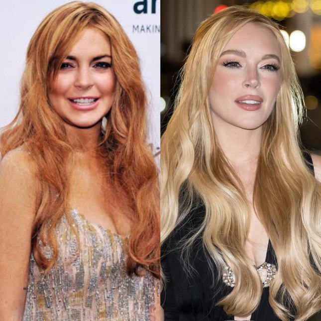 Lindsay Lohan của thập kỷ trước, và của hiện tại. Ảnh: Daily Mail