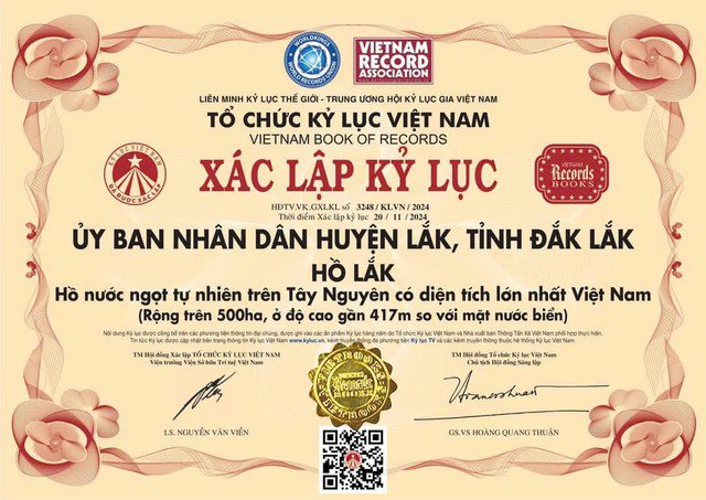 Sở Văn hóa Đắk Lắk đề nghị xem xét lại kỷ lục hồ nước ngọt tự nhiên Tây Nguyên lớn nhất Việt Nam