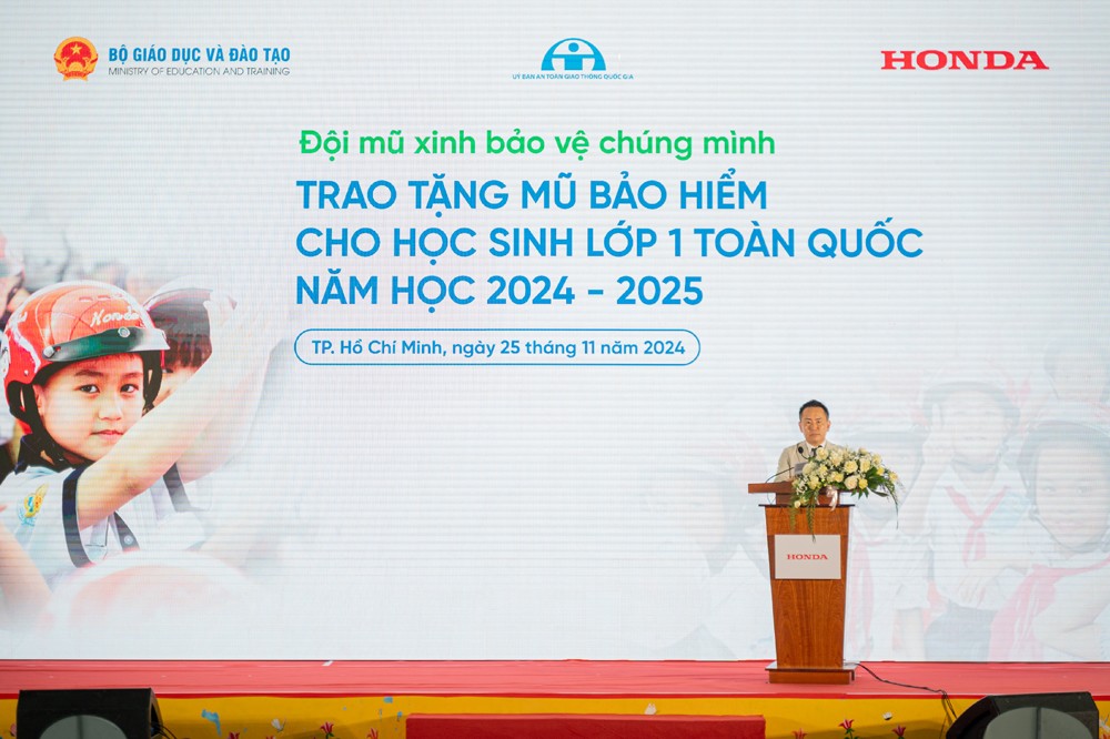 Ông Koji Sugita - Tổng Giám đốc Công ty Honda Việt Nam phát biểu tại chương trình