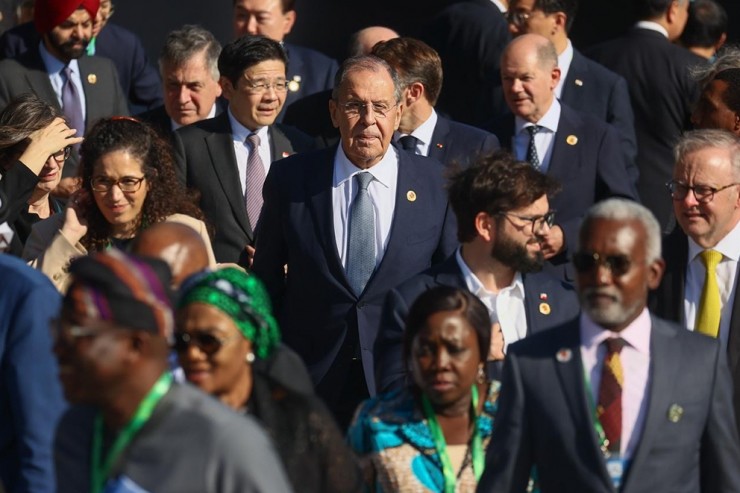 Ngoại trưởng Nga Sergei Lavrov tại Hội nghị Thượng đỉnh G20 ở Rio de Janeiro, Brazil, tháng 11/2024. Ảnh: RGRU