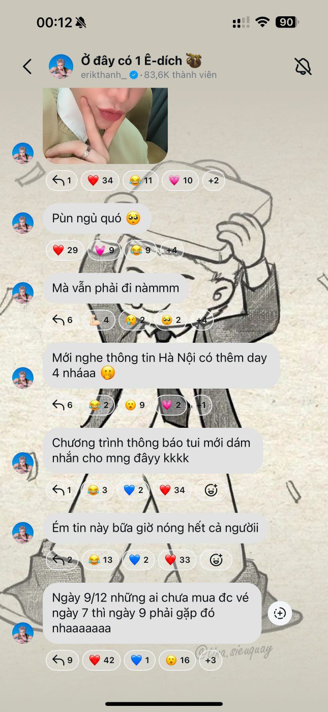 "Anh trai" Erik chia sẻ thông tin đã "ém" thời gian dài.