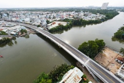 Cầu Rạch Đỉa hoàn thiện, chuẩn bị thông xe, giải quyết ùn tắc tại cửa ngõ phía Nam TP.HCM