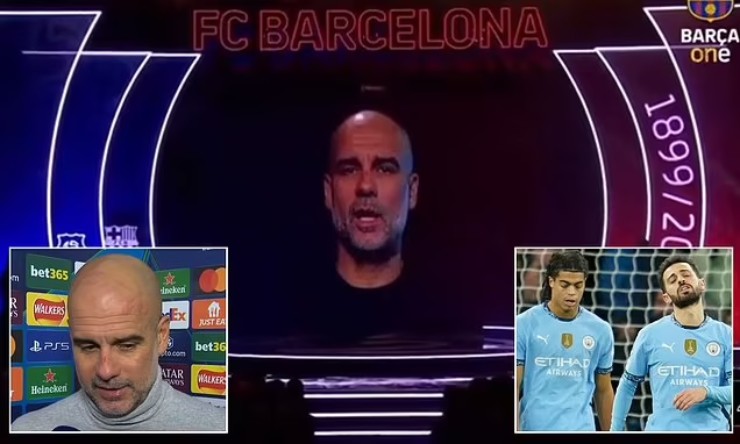 HLV Guardiola chúc mừng đội bóng cũ Barcelona theo cách cực "độc"