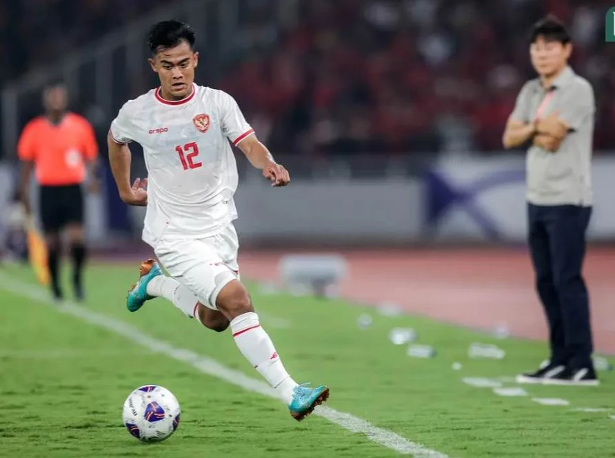 Vua ném biên Pratama Arhan cũng được Suwon của Hàn Quốc cho về khoác áo đội tuyển Indonesia đá AFF Cup 2024 từ đầu. Ảnh: Kompas