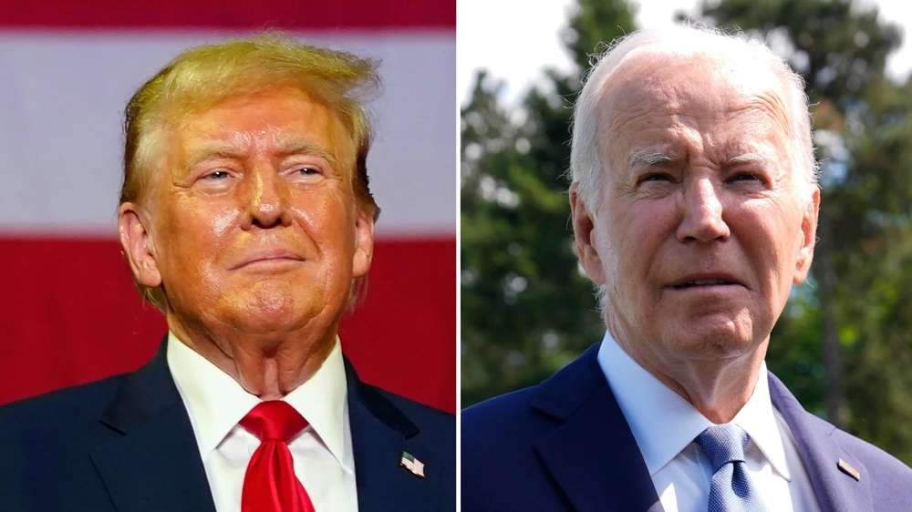 Tổng thống đắc cử Mỹ Donald Trump (trái) và Tổng thống Mỹ Joe Biden. Ảnh: THE HILL