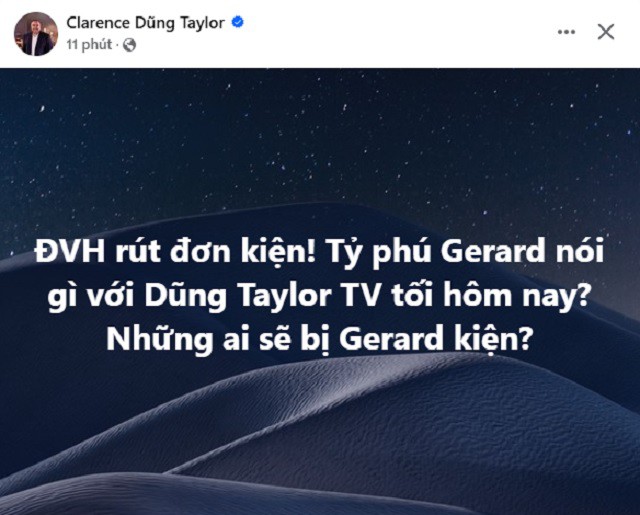 Chồng ca sĩ Thu Phương chia sẻ ca sĩ Đàm Vĩnh Hưng đã rút đơn kiện