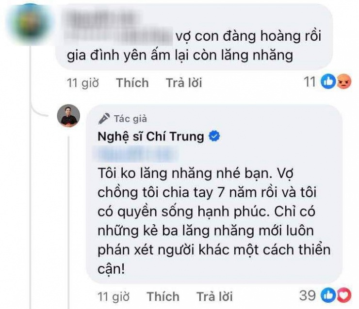 Nam nghệ sĩ phản pháo khi bị nói lăng nhăng.