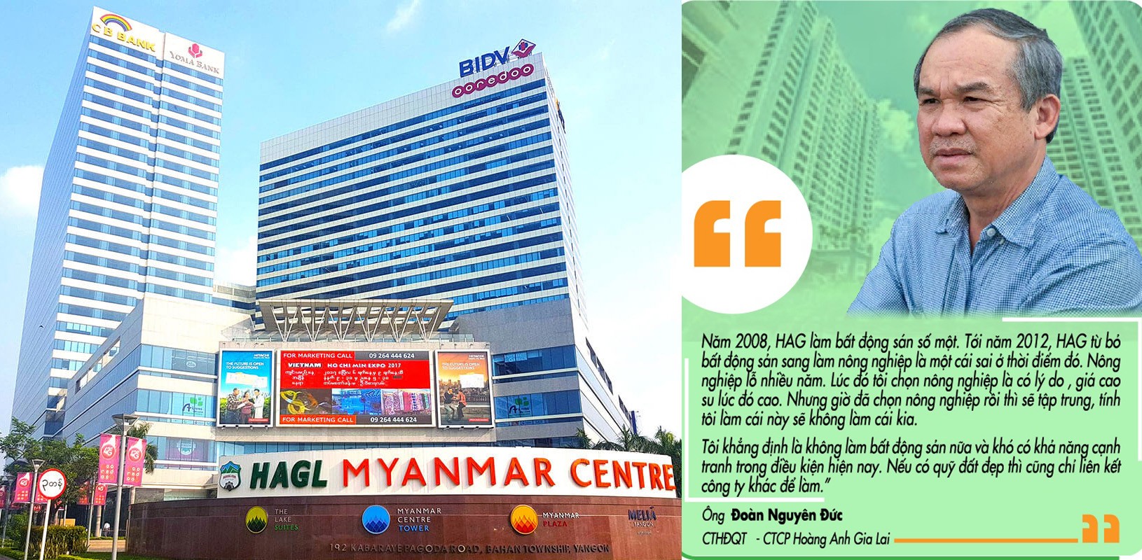 HAGL phải bán phức hợp HAGL Myanmar Center để giải quyết nợ của doanh nghiệp