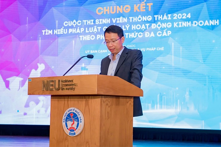 Chung kết cuộc thi "Sinh viên thông thái 2024 - Tìm hiểu quy định pháp luật về quản lý hoạt động kinh doanh theo phương thức đa cấp" - 1