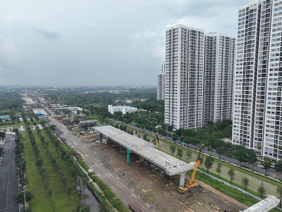 Vinhomes Grand Park là dự án duy nhất có đường Vành đai 3 chạy xuyên tâm