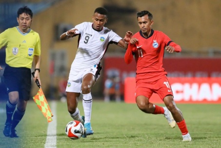 Video bóng đá Timor Leste - Singapore: Bùng nổ bàn thắng cuối trận (AFF Cup)