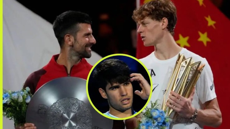 Djokovic (izquierda) sigue siendo el rival que el tenista español valora mejor que Sinner (derecha)