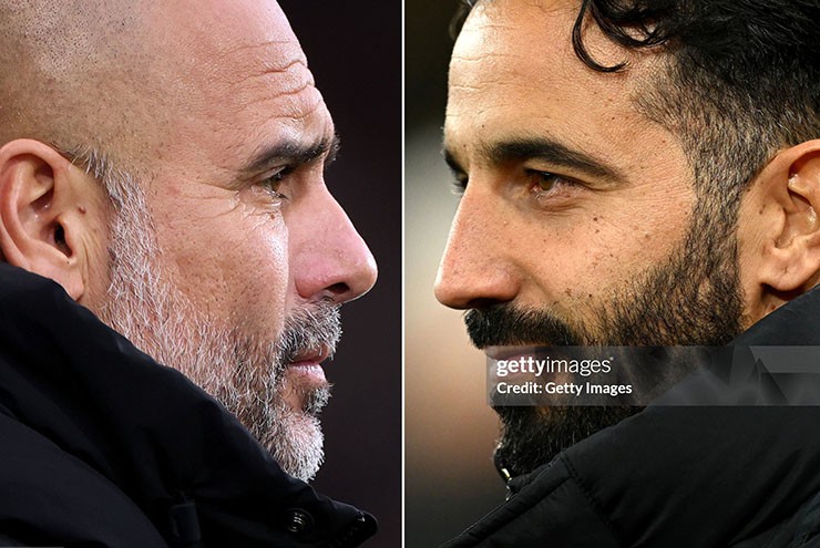 Trận derby Manchester đầu tiên giữa Pep và Amorim