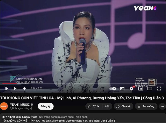 Tiết mục "Tôi không còn viết tình ca" lọt Top Trending