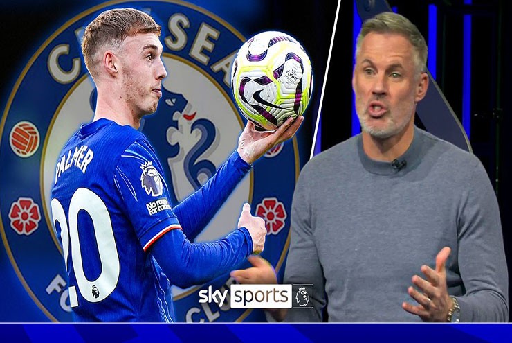 Jamie Caragher (bên phải) tin tưởng Palmer sẽ giúp Chelsea vô địch