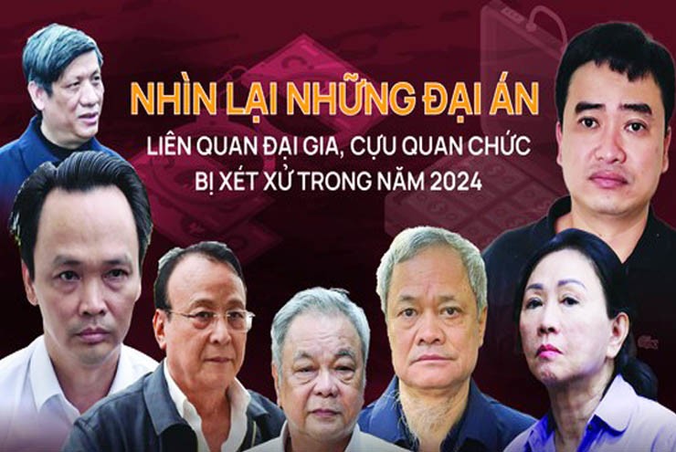 Nhìn lại những đại án liên quan đại gia, cựu quan chức bị xét xử trong năm 2024