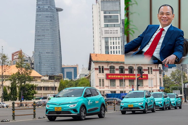 Quy mô hãng taxi của tỷ phú Phạm Nhật Vượng vượt xa các đối thủ truyền thống trong nước