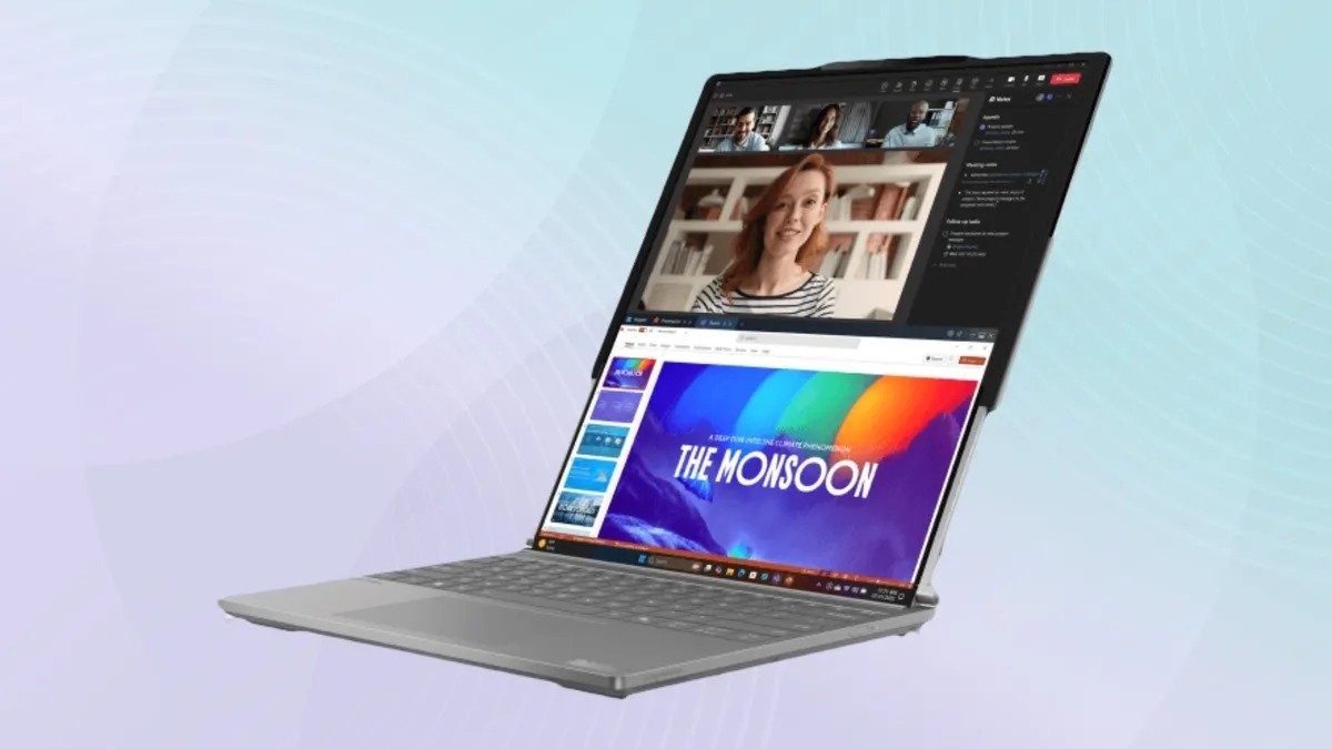 Laptop Lenovo màn hình cuộn.