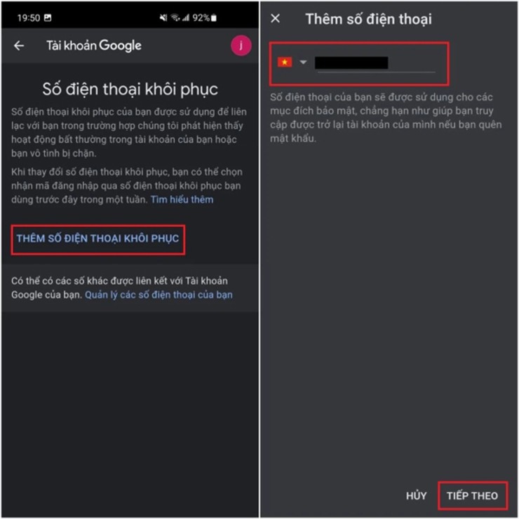 Cách thêm/sửa số điện thoại liên kết với tài khoản Google - 5