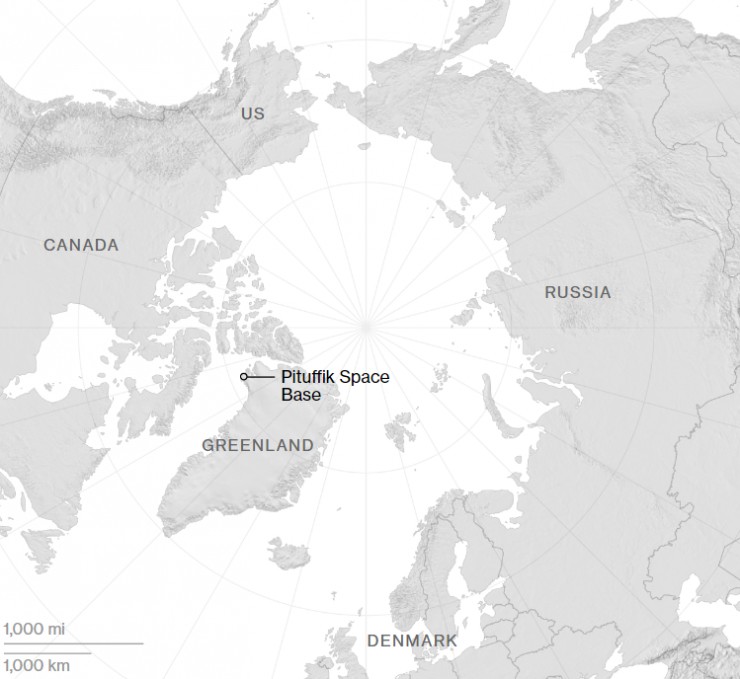 Mỹ có một căn cứ không quân ở Greenland. Đồ họa: Bloomberg