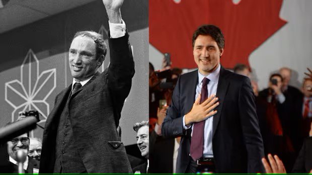 Ông Justin Trudeau đang ở hoàn cảnh khá giống cha mình, cựu Thủ tướng Pierre Elliott Trudeau. Ảnh: CBC.