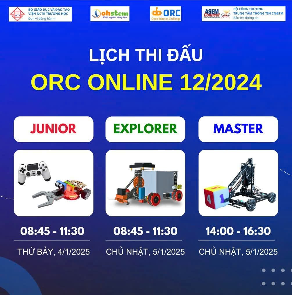 Lịch thi đấu ORC Online 12/2024